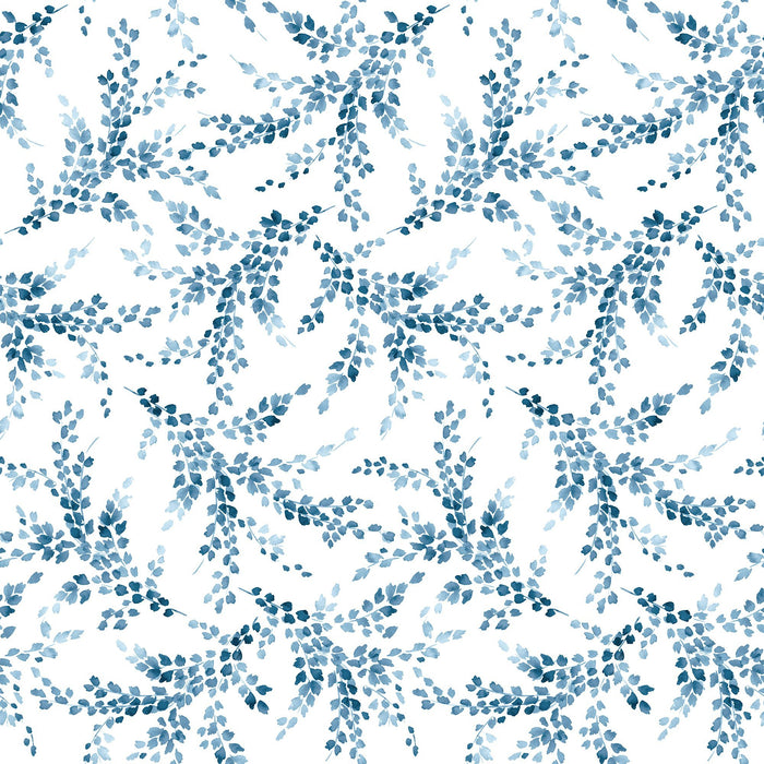 Daisy Bloom' Wallpaper by Wallshoppe - Baby Blue