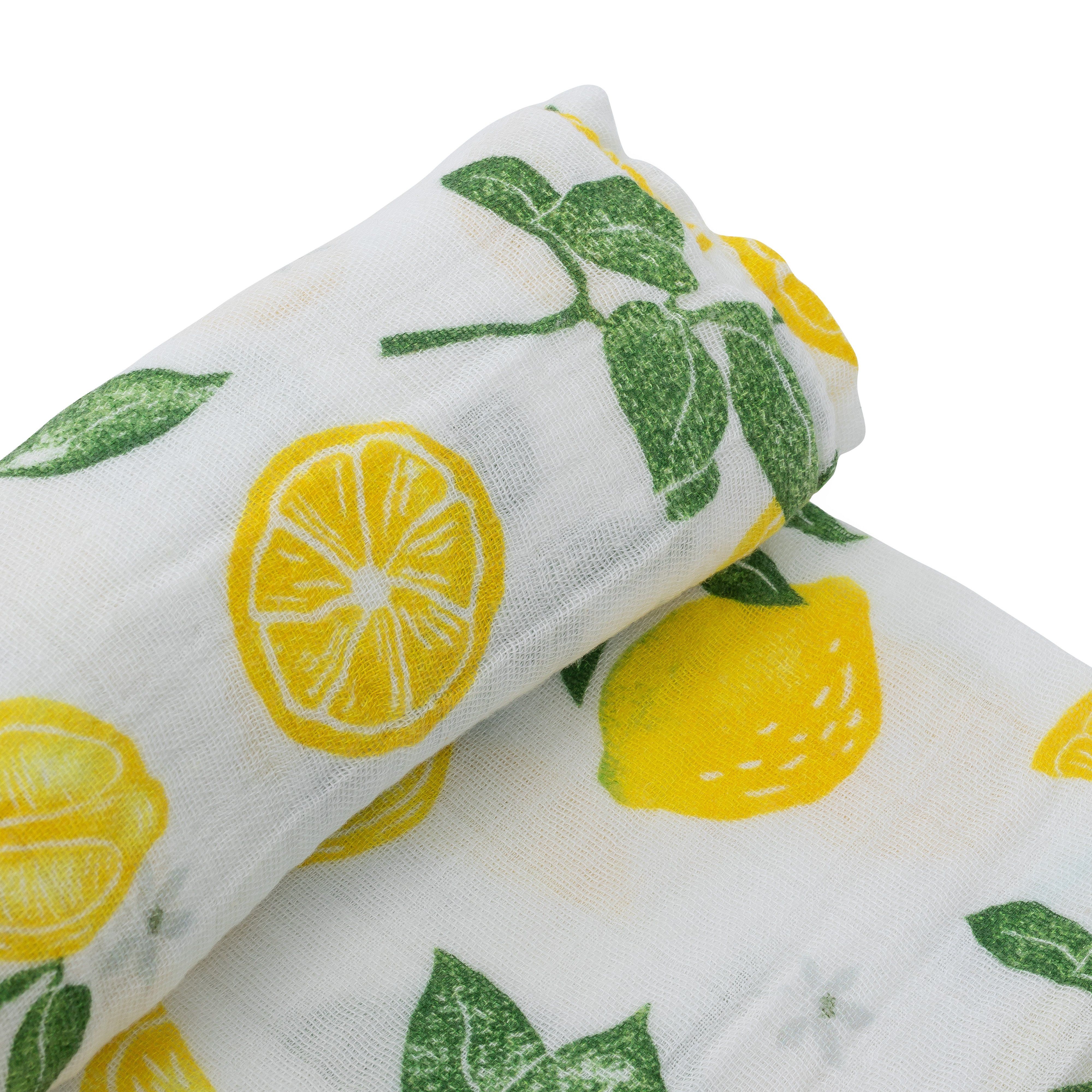 lemon swaddle blanket