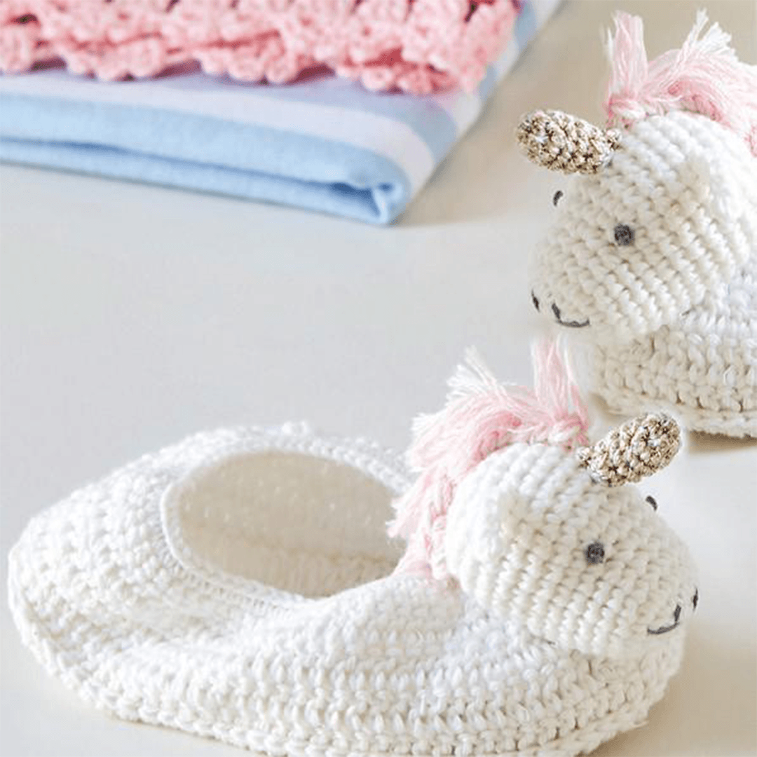 crochet unicorn booties pattern