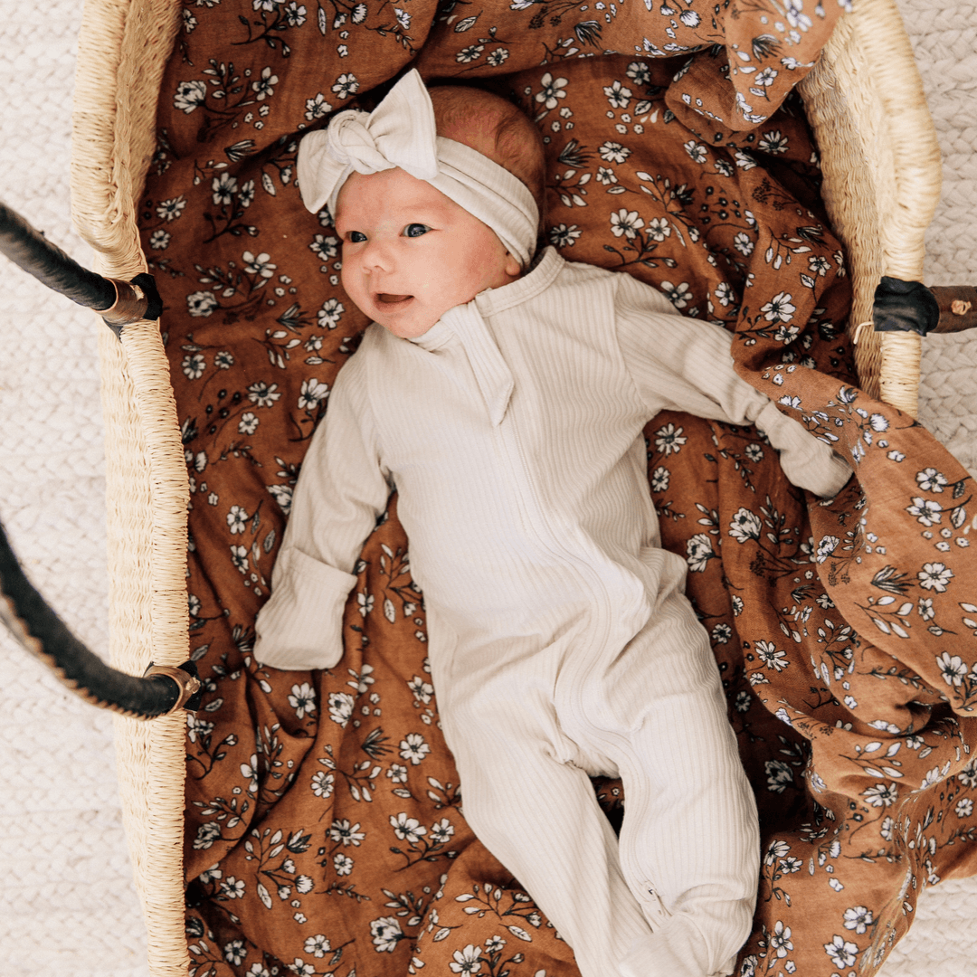 vintage floral swaddle