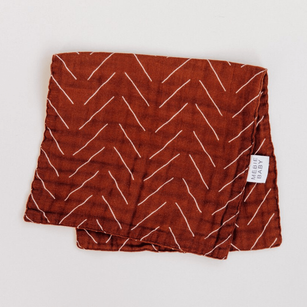 Rust Mudcloth Burp Cloth