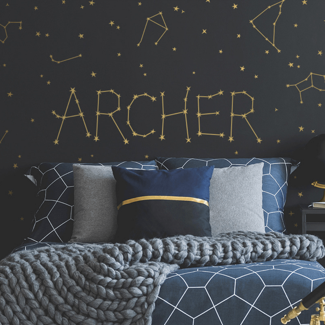Personalized Constellation Name Wall Decal Set - Large