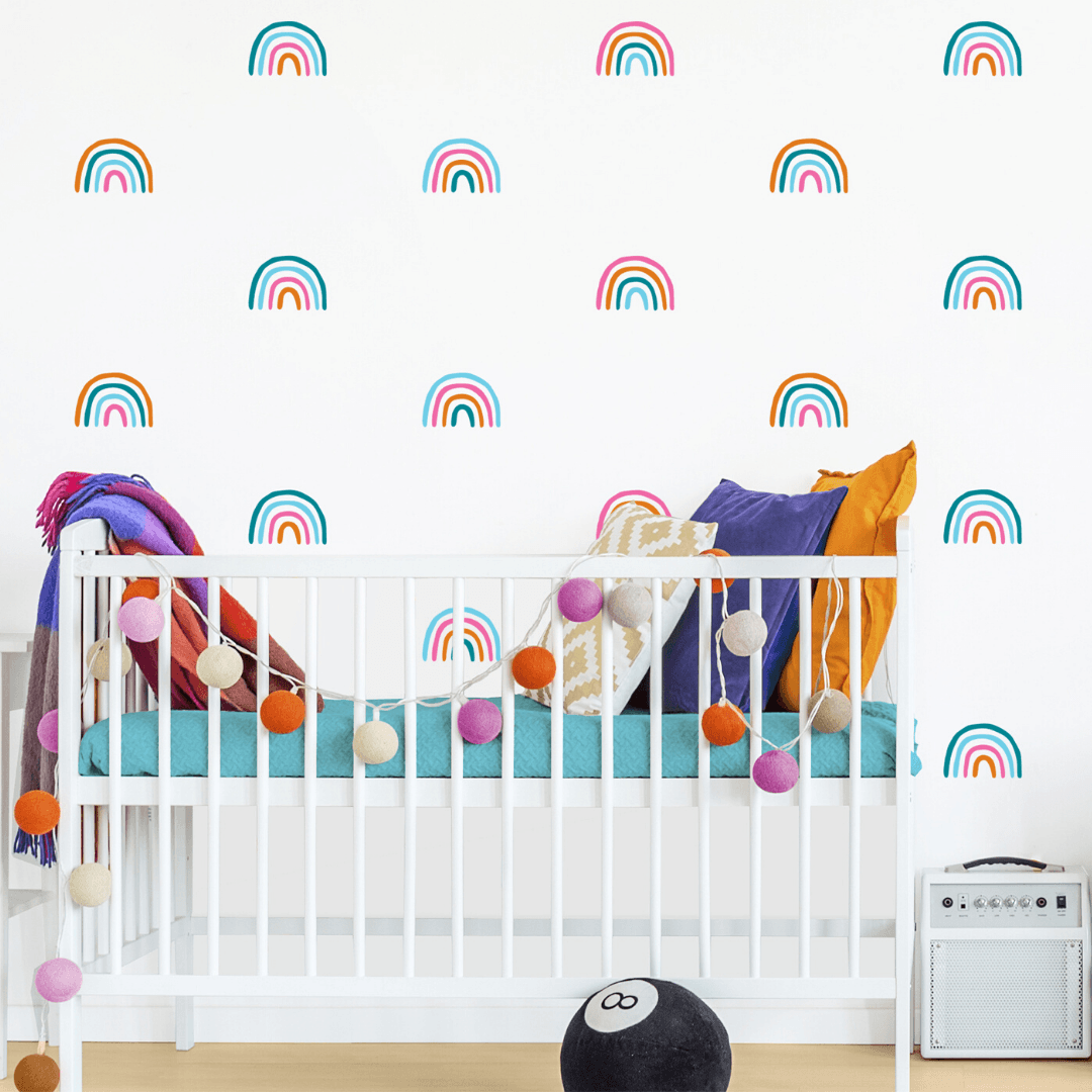 Four-color Rainbow Wall Decal Set - Sample