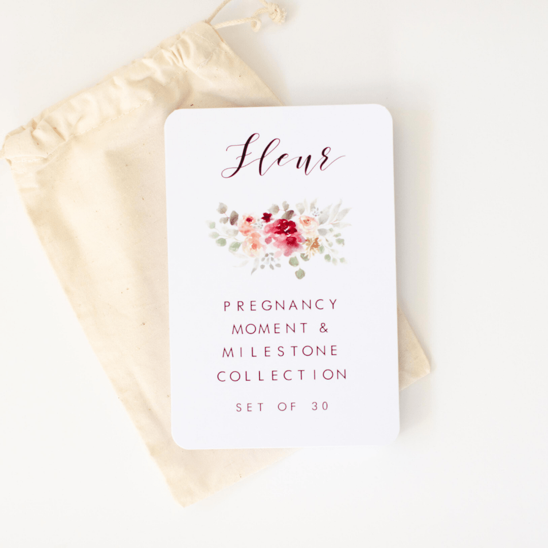 Pregnancy Milestone + Moment Cards - Fleur Collection