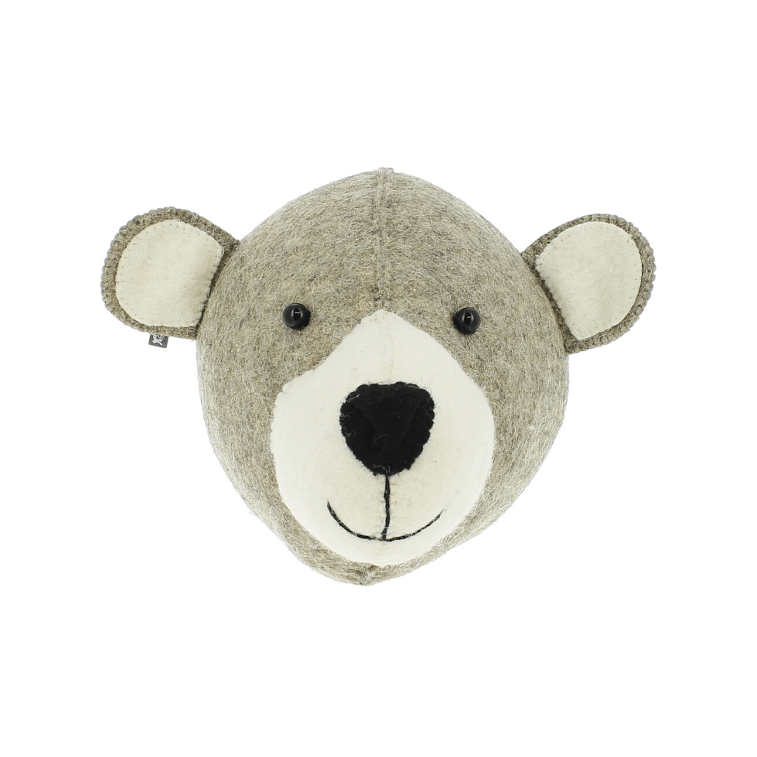 Semi-size Mummy Bear Head Wall Hanging