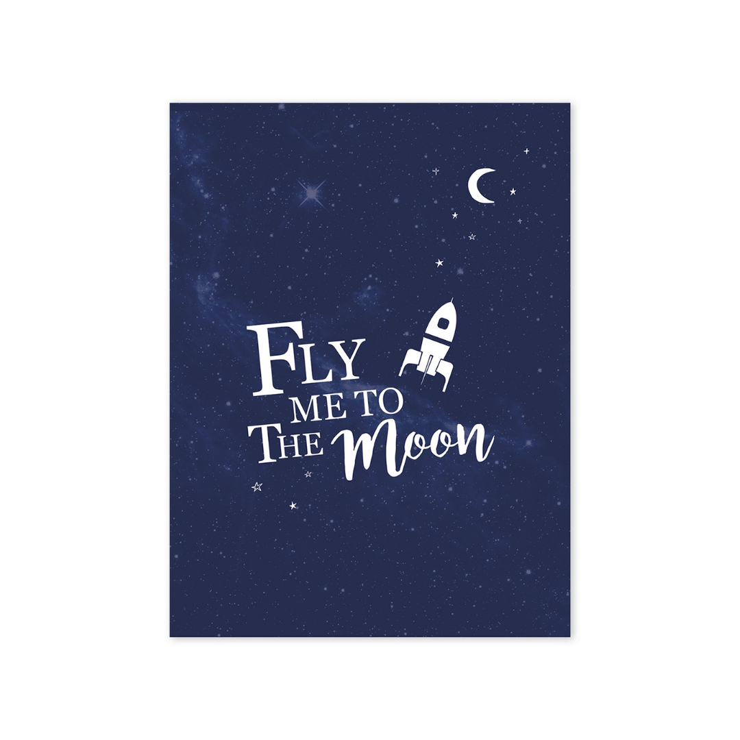 Fly Me To The Moon Wall Print