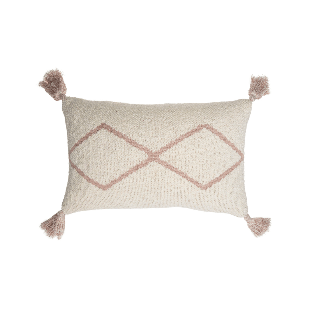 Little Oasis Knitted Pillow - Pale Pink