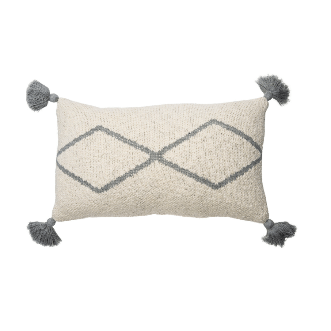 Little Oasis Knitted Pillow - Grey