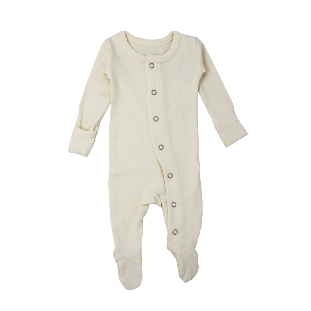 Organic Footed Overall - Beige - 6-9m