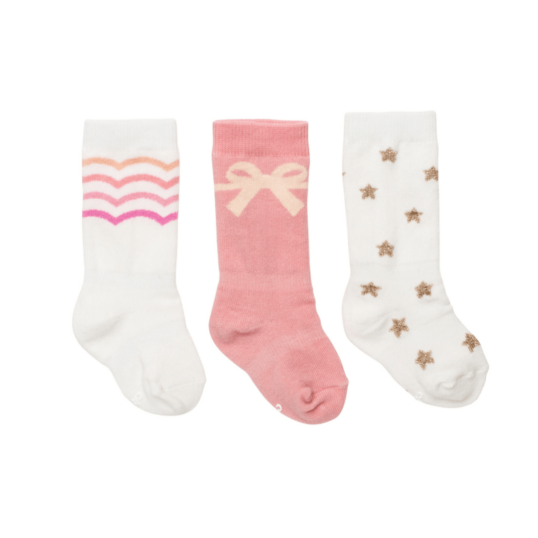 Pretty Baby Girl Socks - Set Of Three - 0-9m