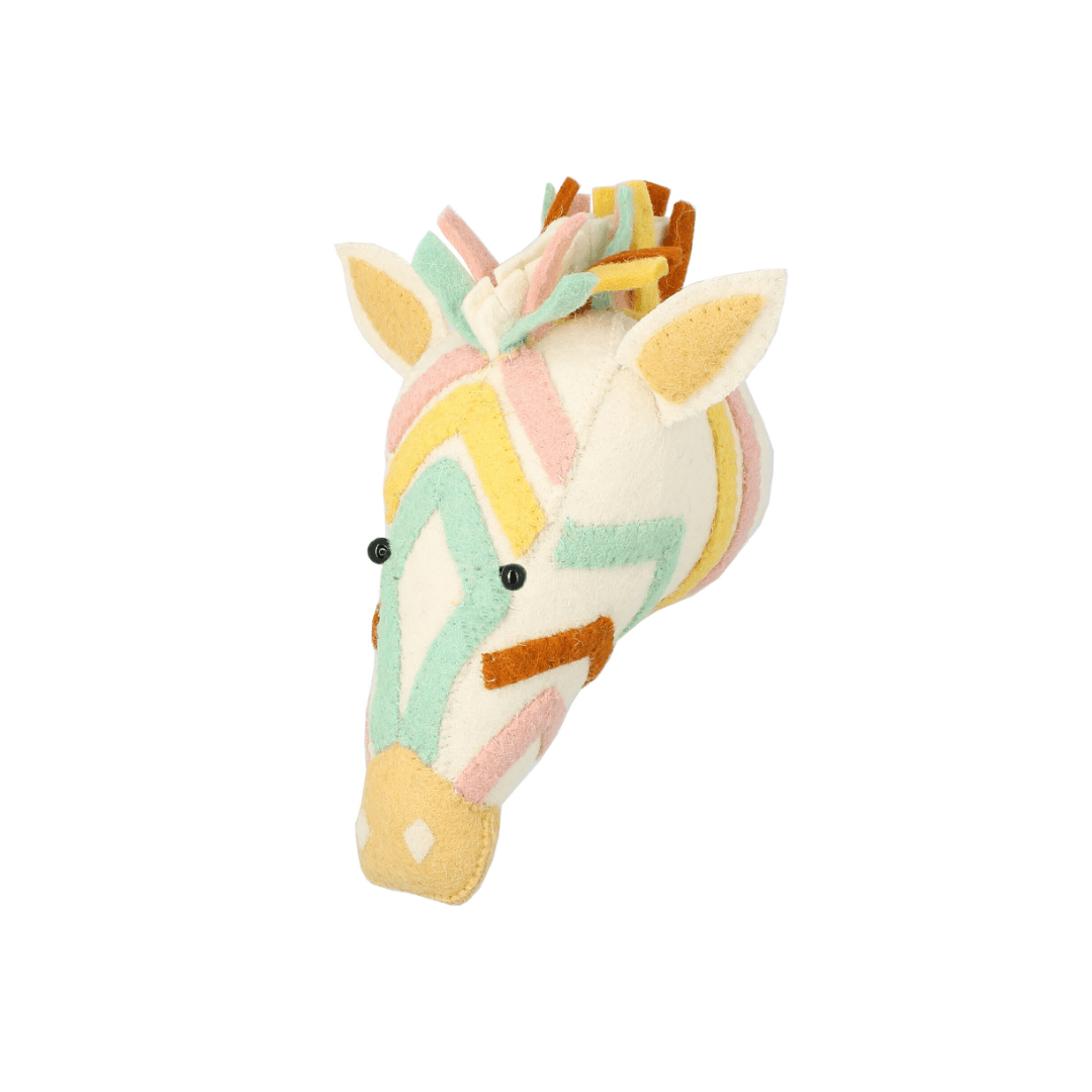 Mini Natural Pastel Zebra Wall Hanging