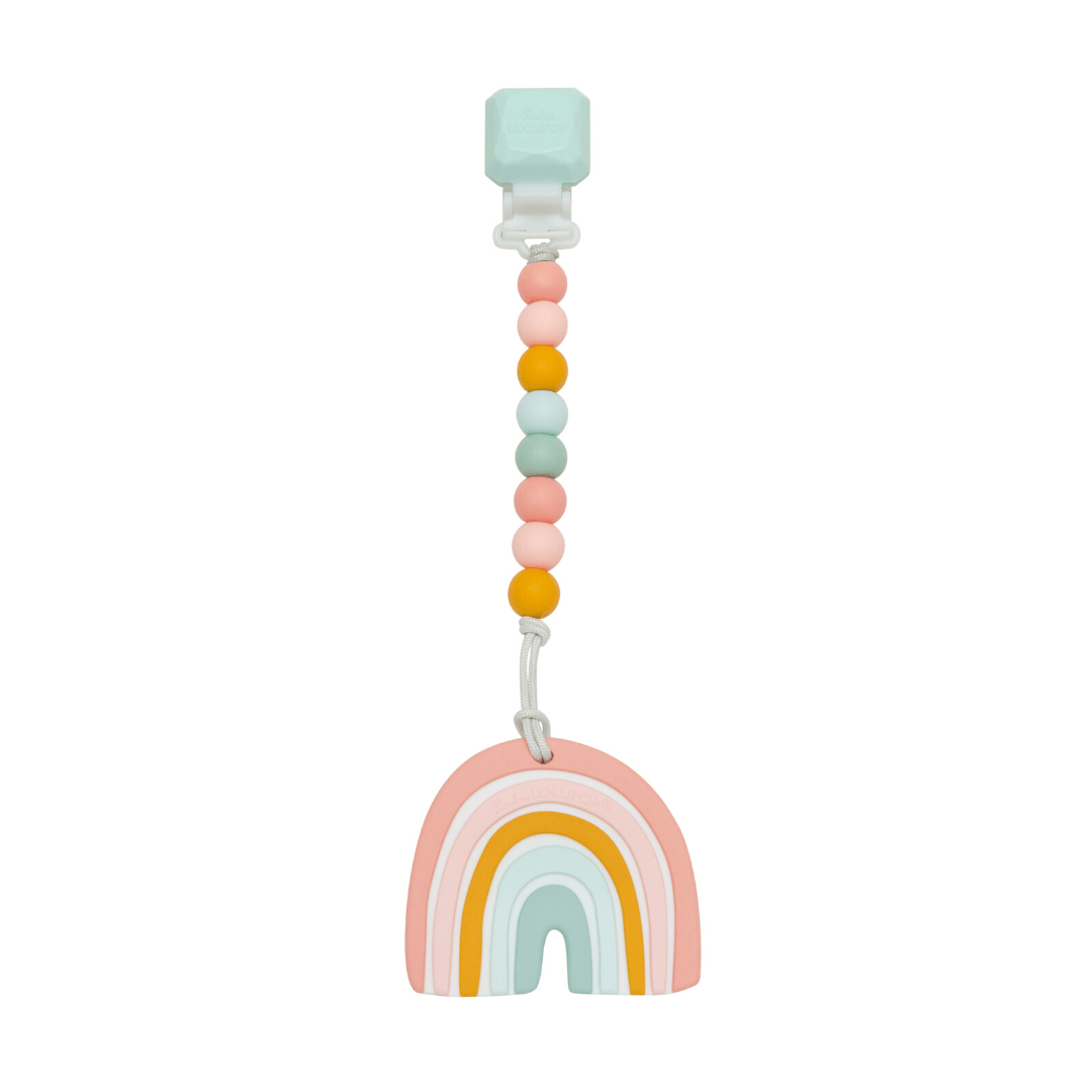 Pastel Rainbow Silicone Teether Set