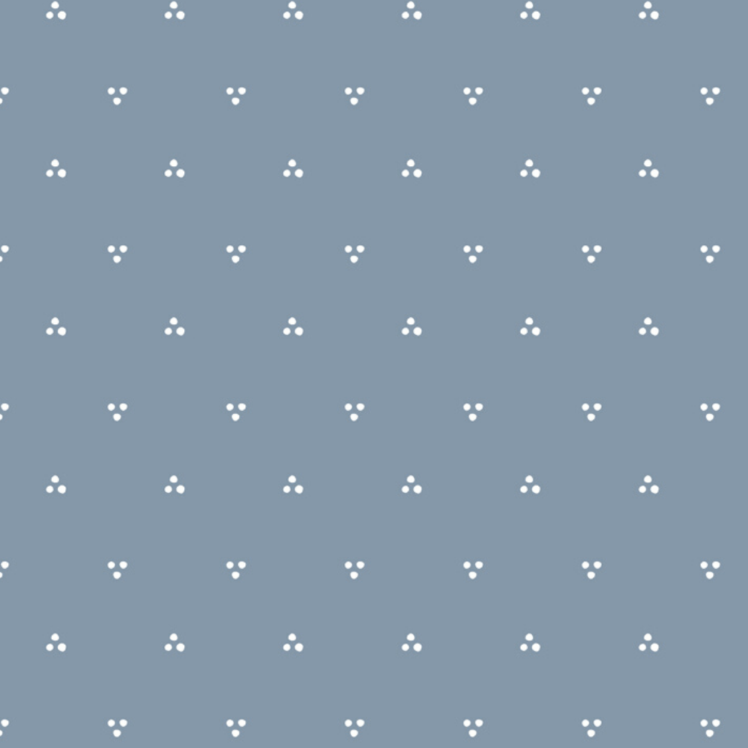 Dainty Dot Wallpaper - Traditional / Sample / French Blue On White