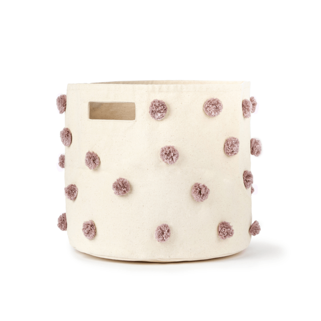 Image of Pom Pom Storage Bin - Mauve