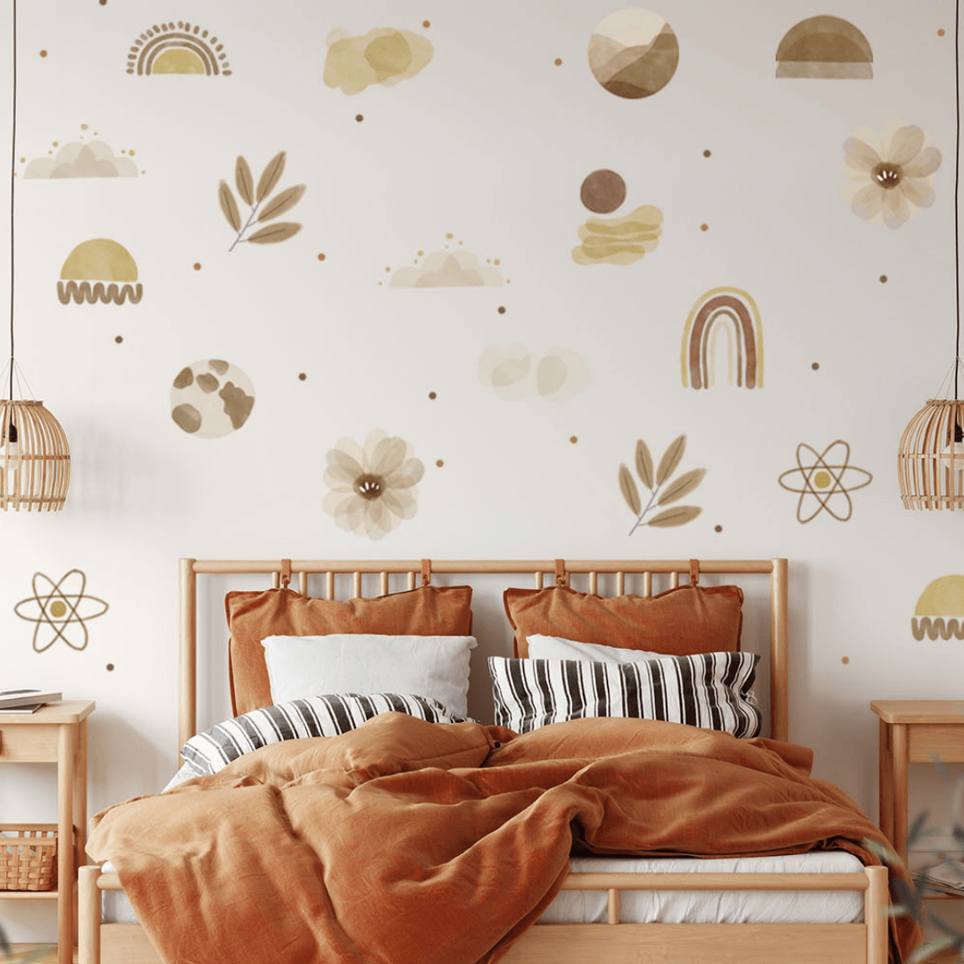 Image of Boho Shapes Wall Sticker Set