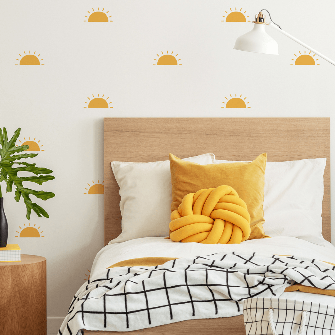 Image of Sunshine Half-Sun Wall Sticker Set - Choose Your Color