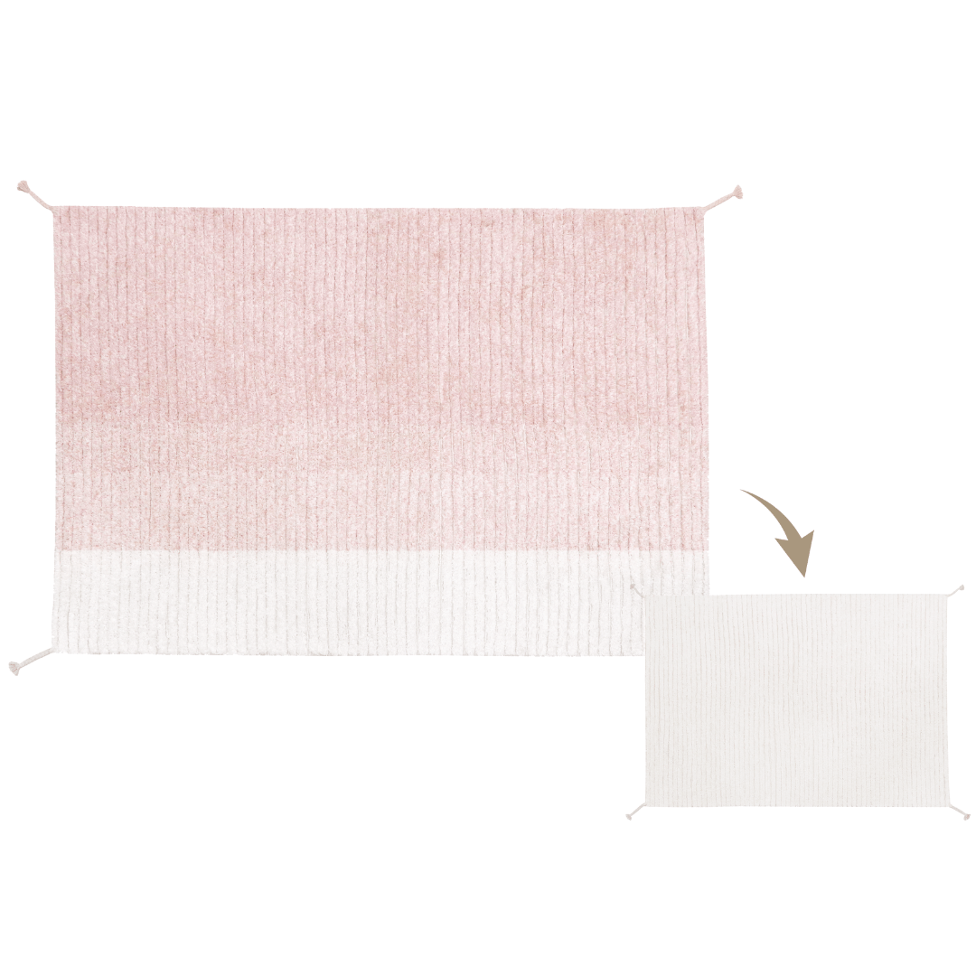 Image of Gelato Reversible Washable Rug - Pink