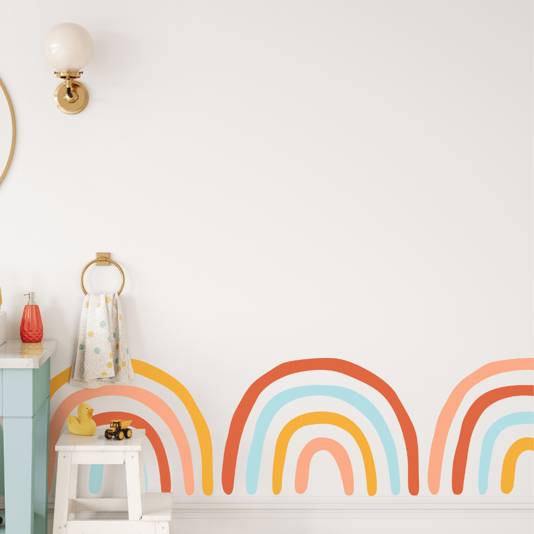 Image of Rainbow Border Wall Decal Set