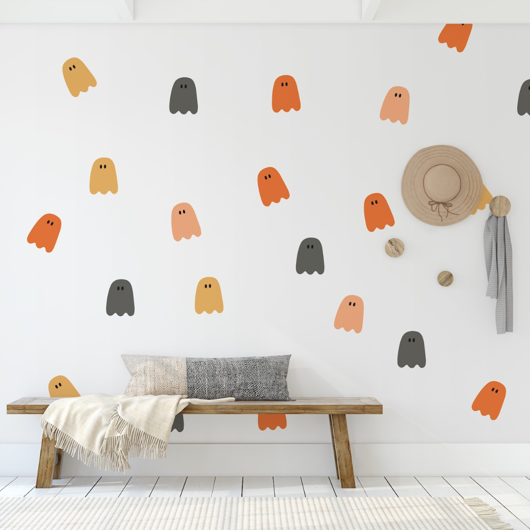 Image of Boo Ghosts Wall Decal Set - Orange