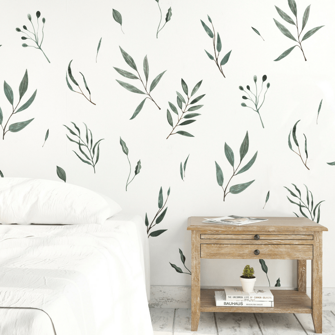 Watercolor Leaves Wall Decals