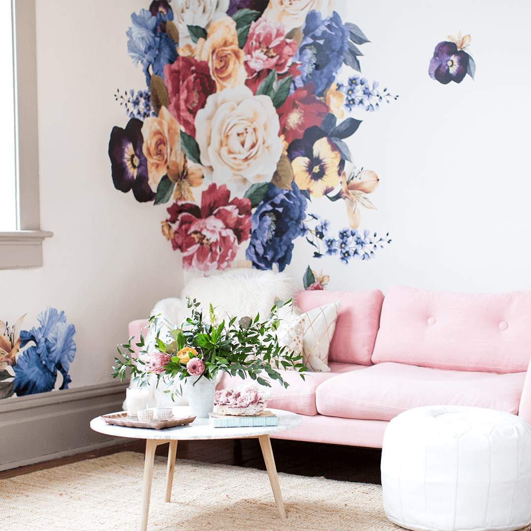 Vintage Floral Wall Decals - Sample