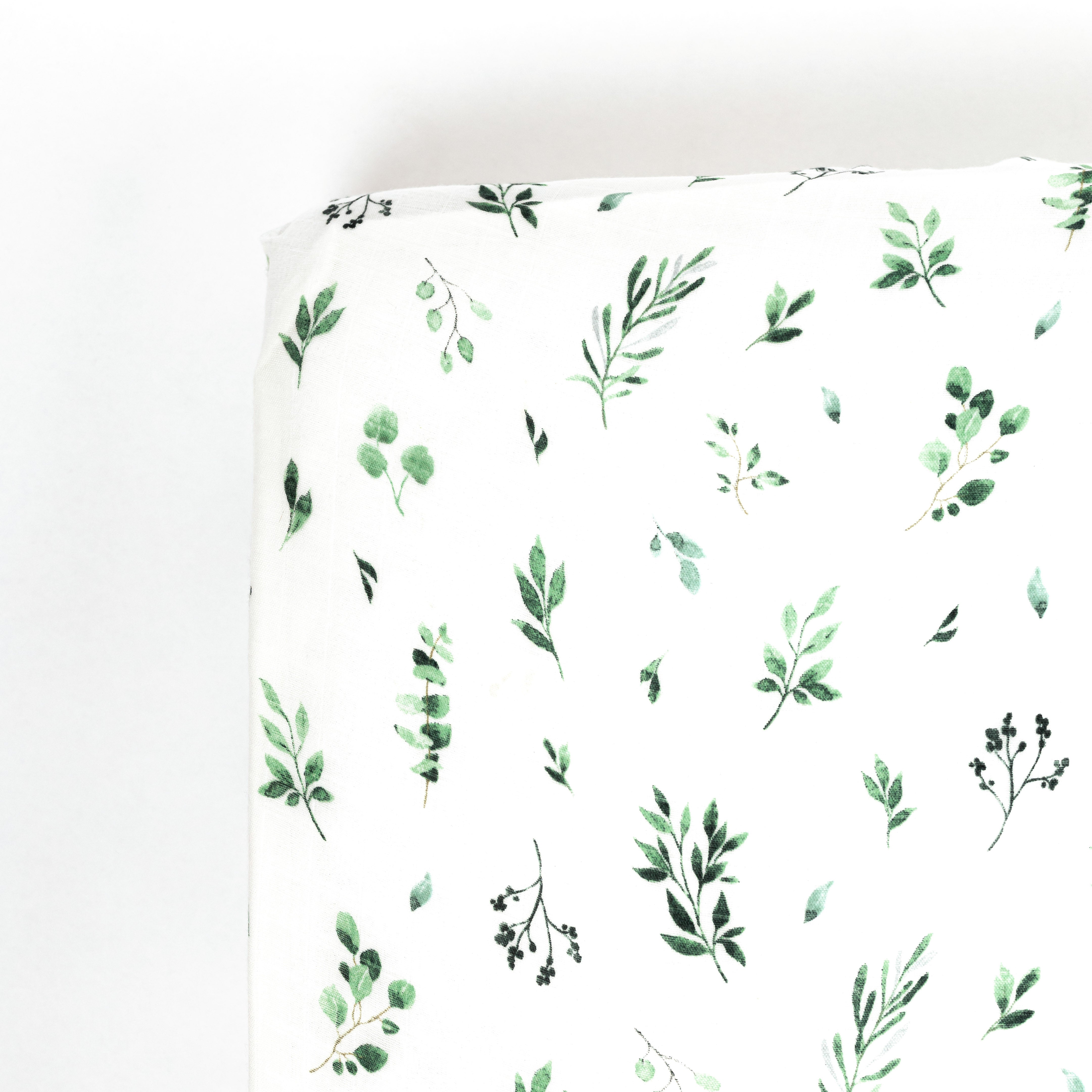 Image of Watercolor Foliage Muslin Crib Sheet