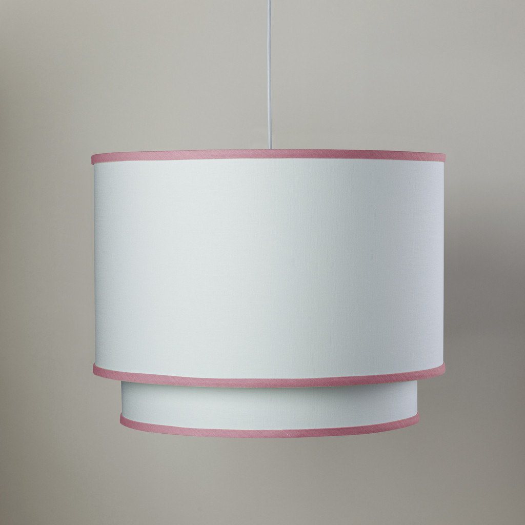 White Double Cylinder - Petal Pink