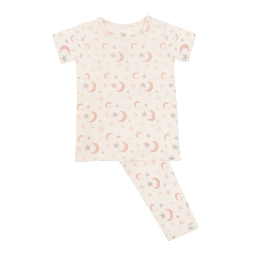 Short Sleeve Pajama Set - Shore To Shimmer - Pink / 2t