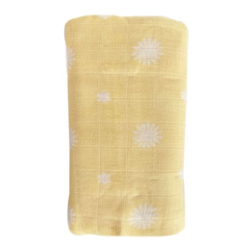 Image of Lemon Daisy Print Swaddle