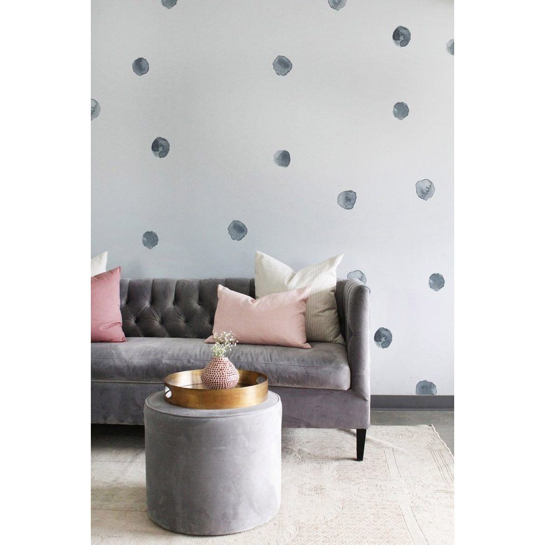 Watercolor Raindrop Wall Decals - Sample / Indigo