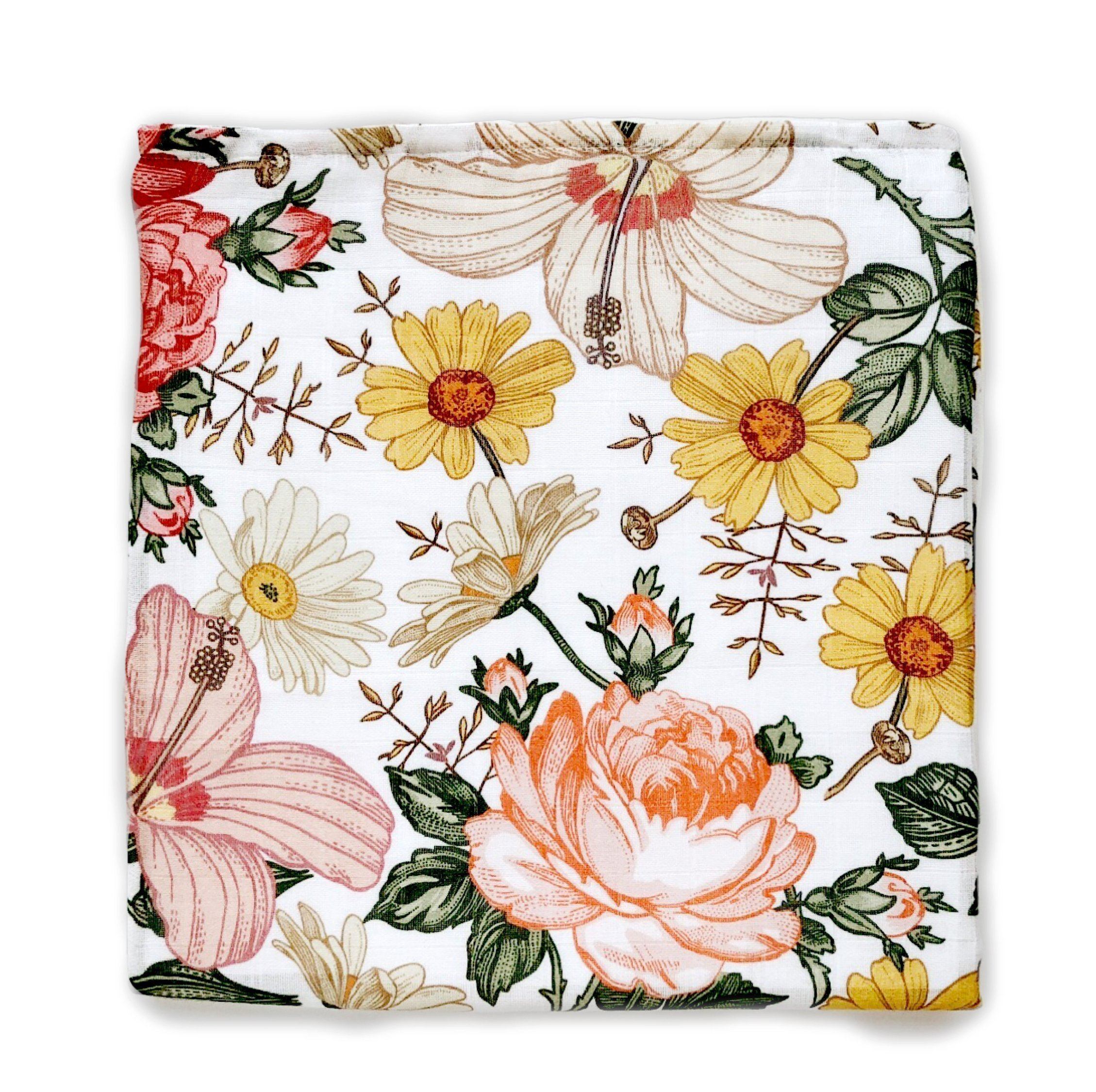 Garden Floral Swaddle Blanket