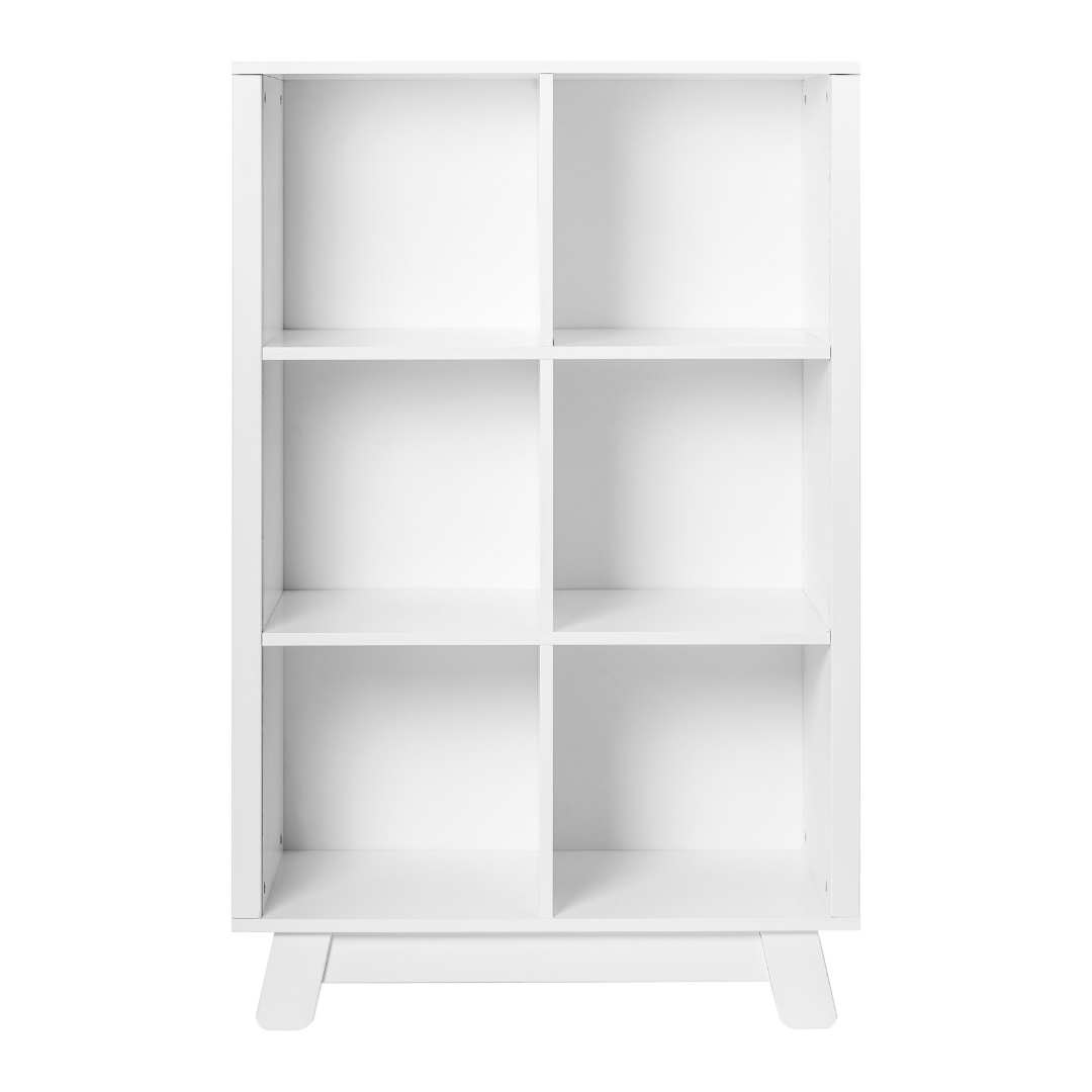 white bookcase for nursery