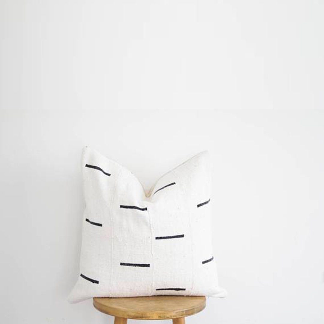 Mud Cloth Pillow Cover - Lines