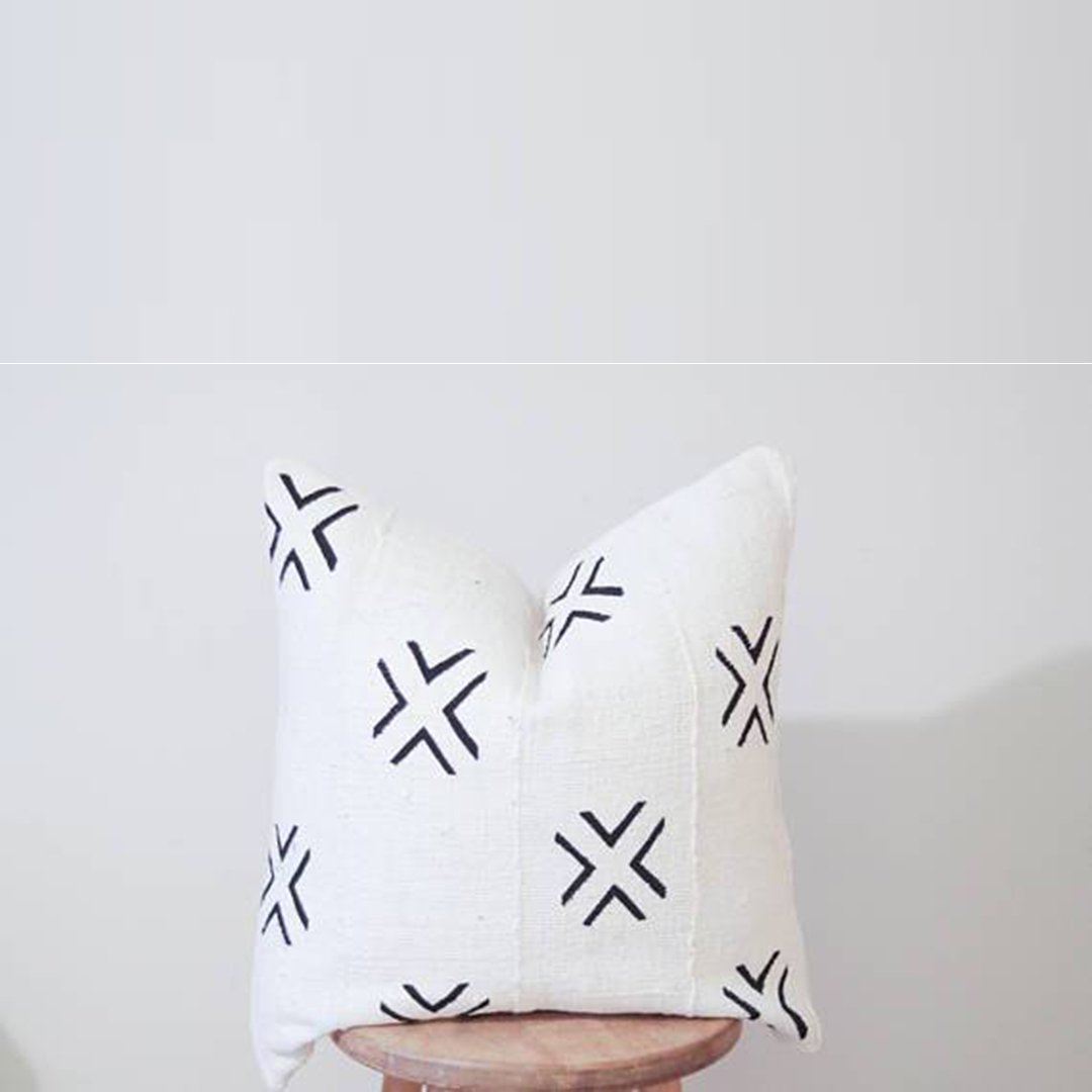 Mud Cloth Pillow Cover - X-pattern