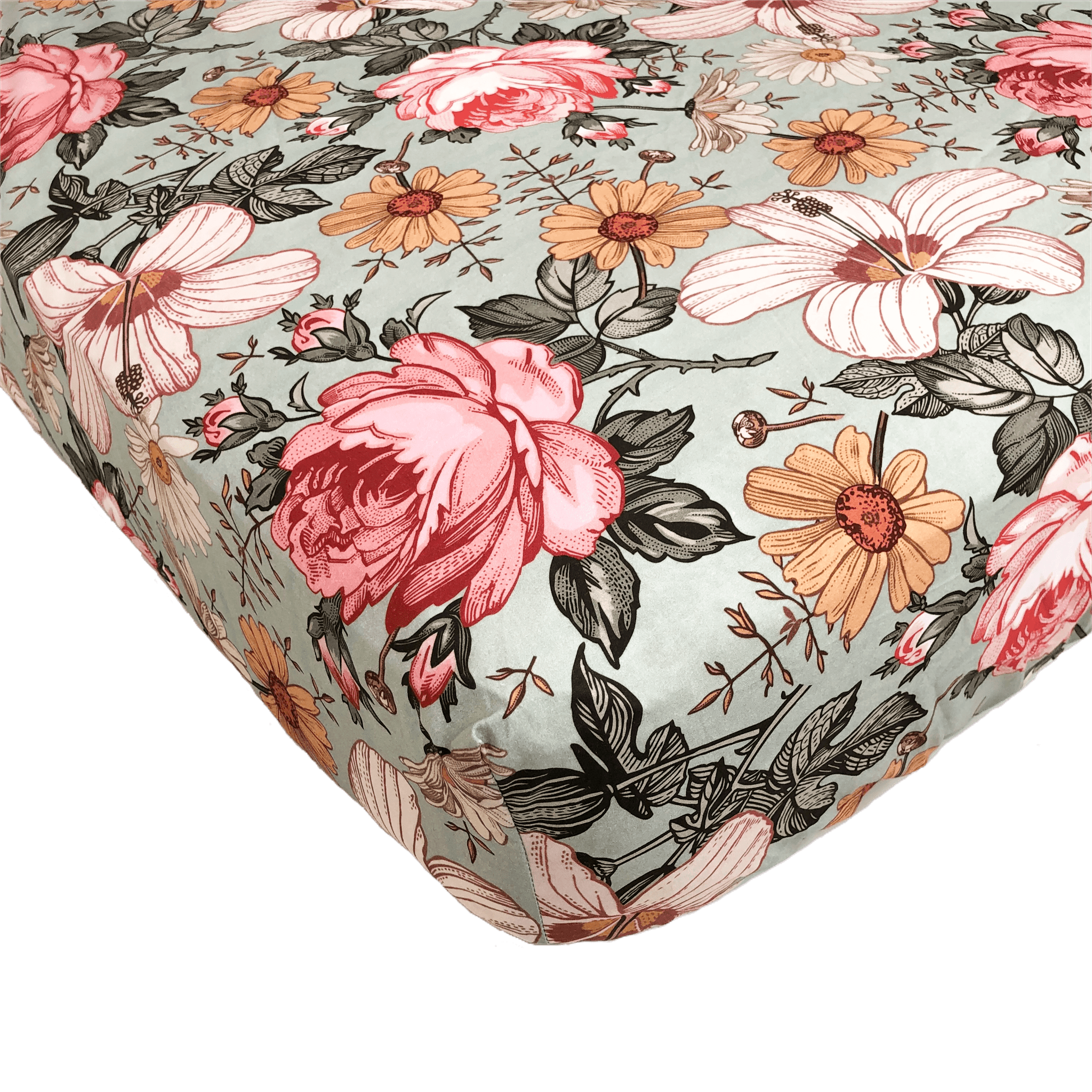 floral crib sheet