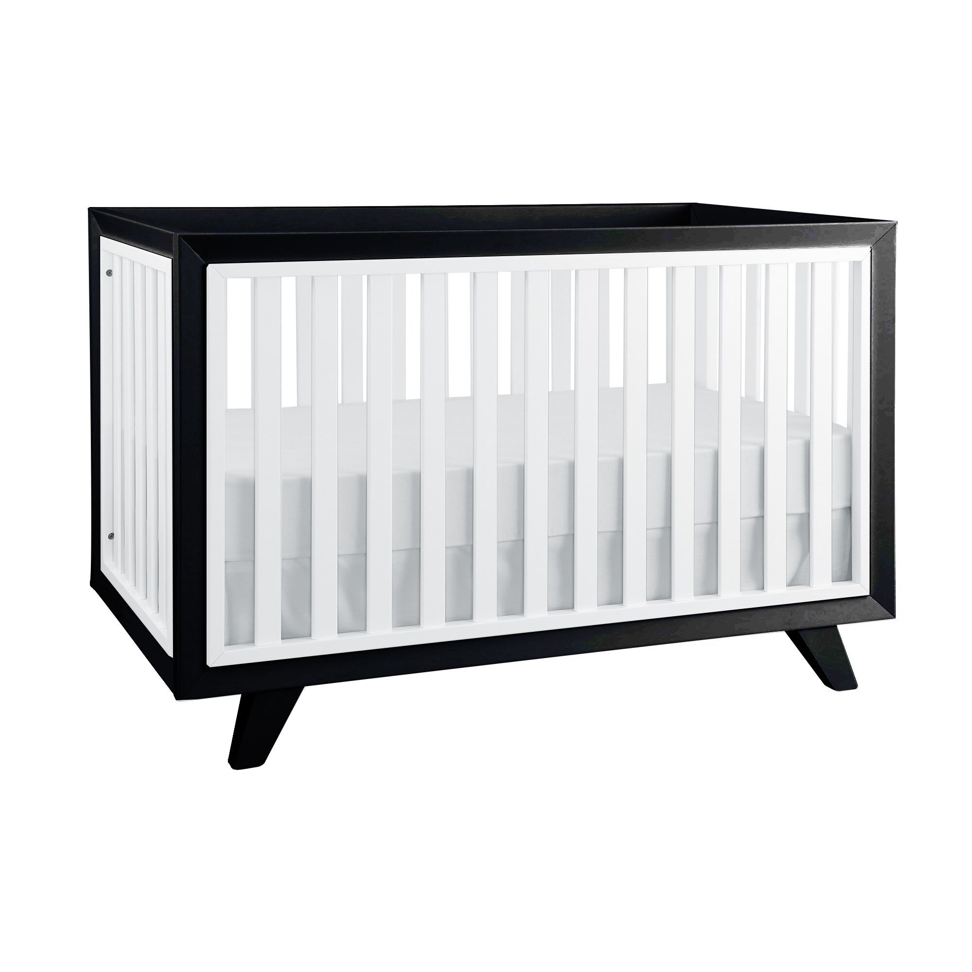 Project Nursery Wooster Crib In Two Toned Noir + Blanc