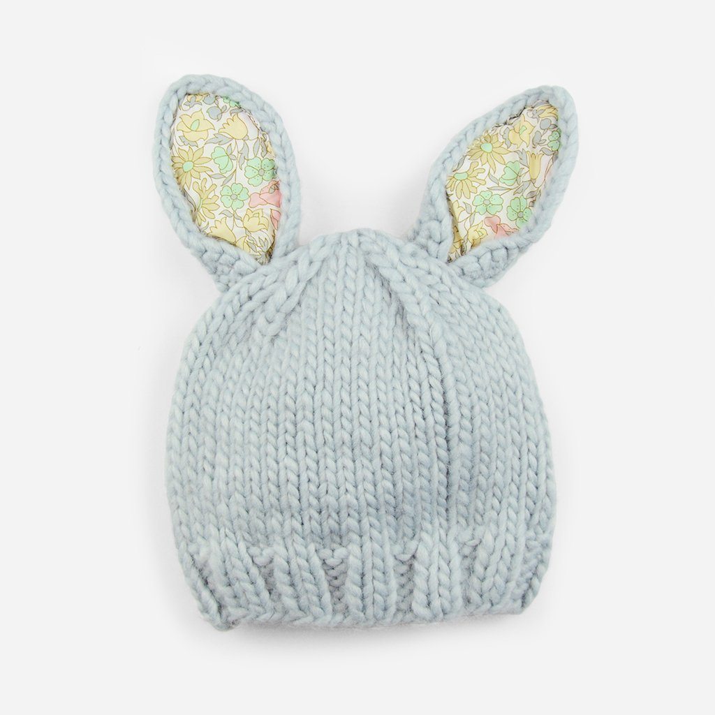 Bailey Bunny Knit Hat With Liberty Print