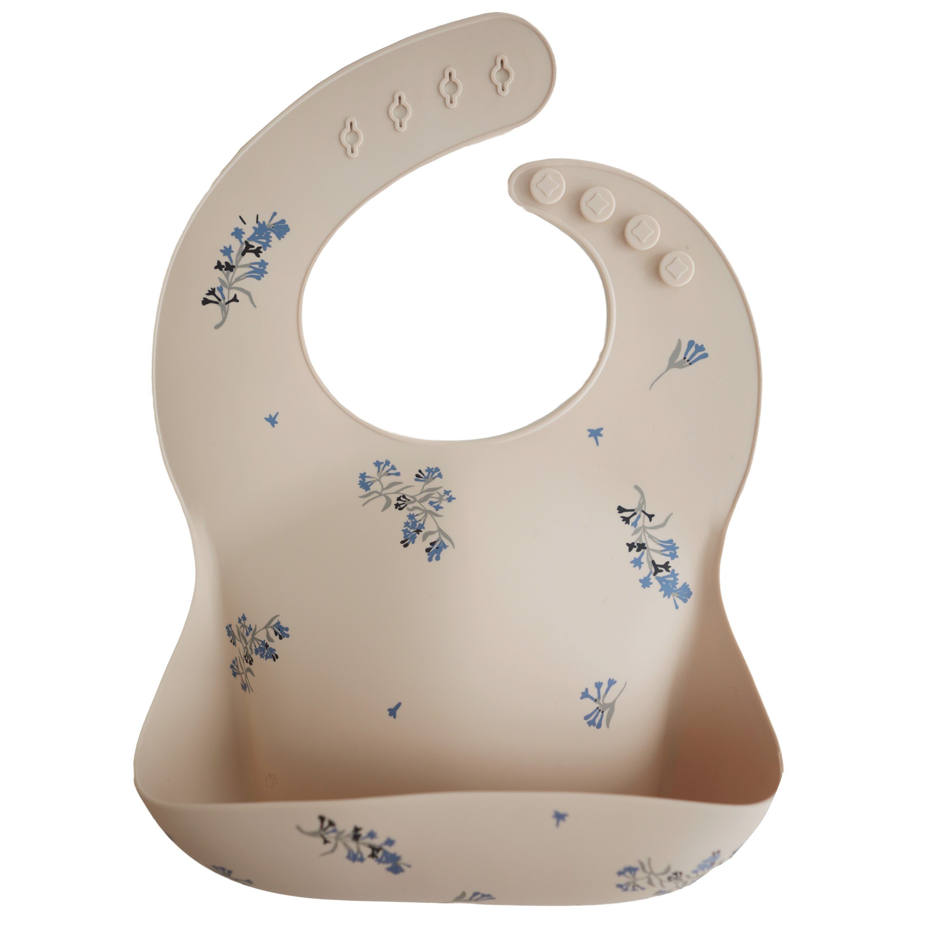 Lilac Flowers Silicone Baby Bib