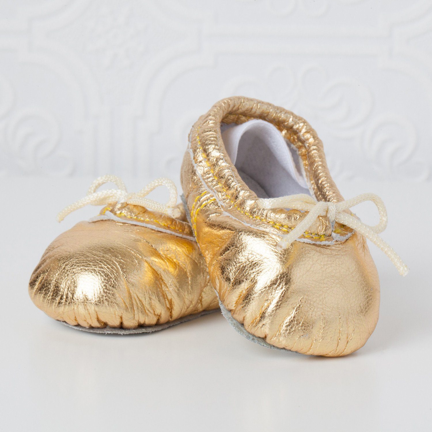 gold ballerina slippers