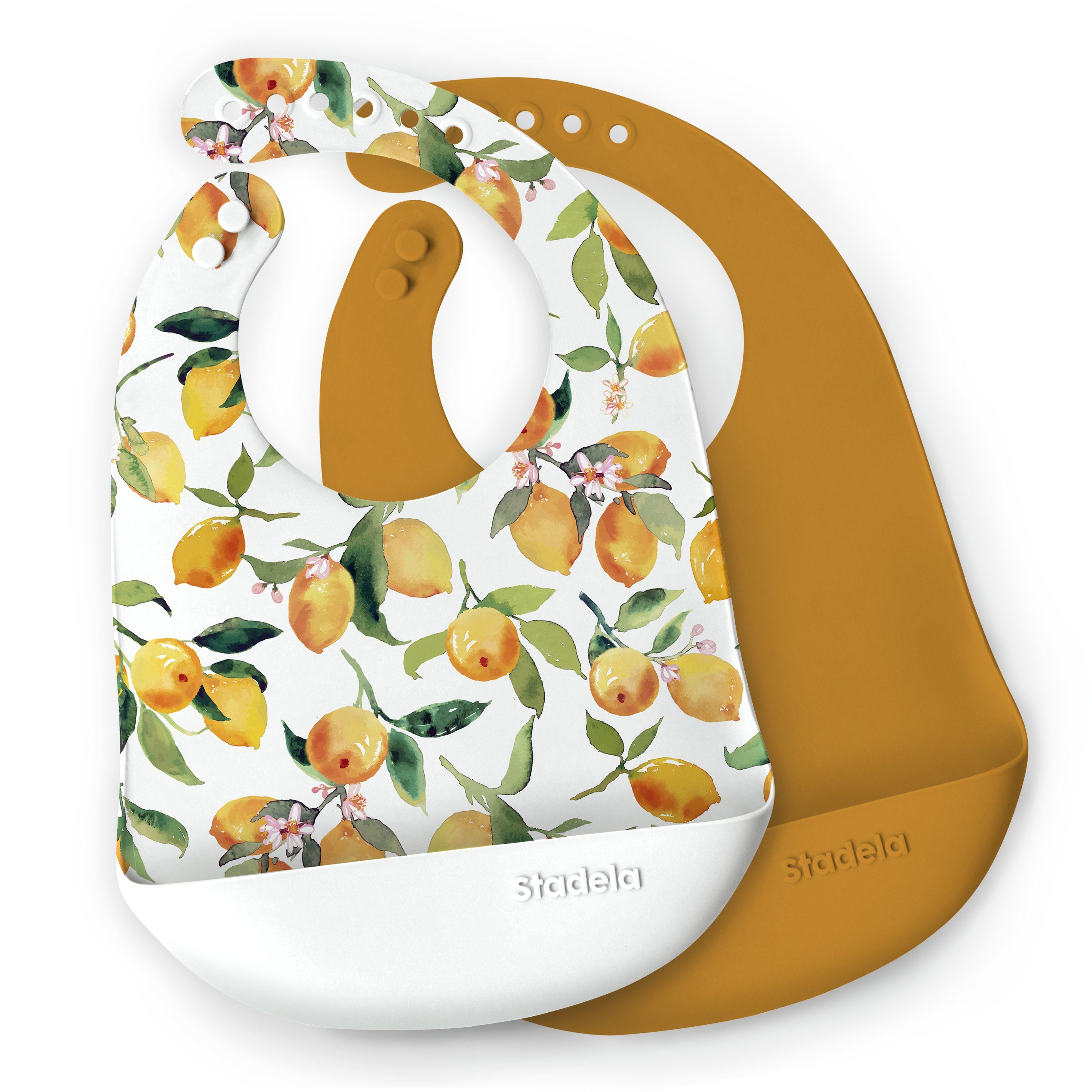 Citrus Silicone Bib Set