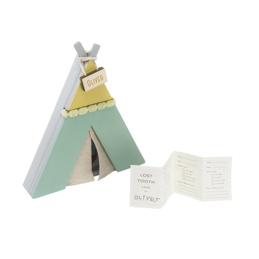 Image of Wooden Tooth Fairy TeePee - Green