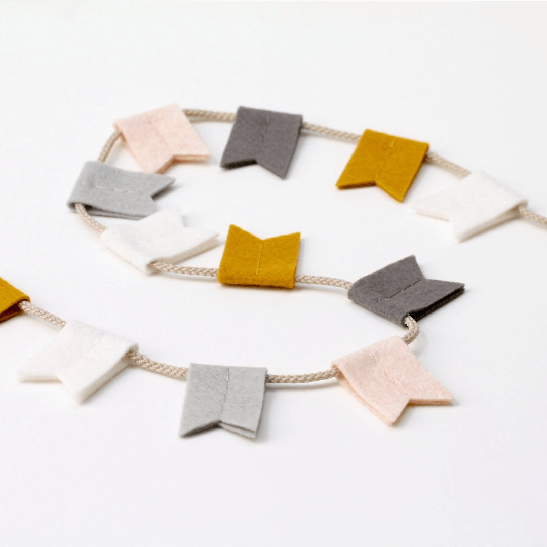 Modern Felt Bunting - 30 In. / Mustard