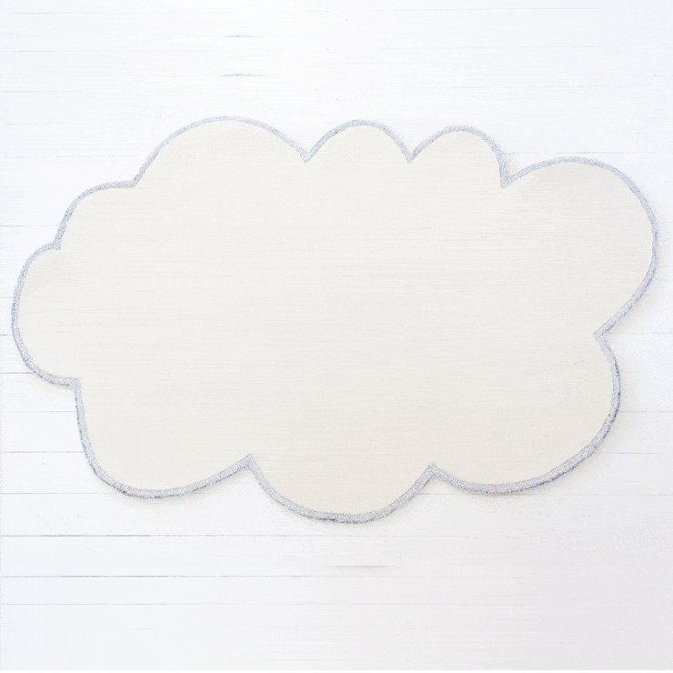 Silver Lining Cloud Rug - White