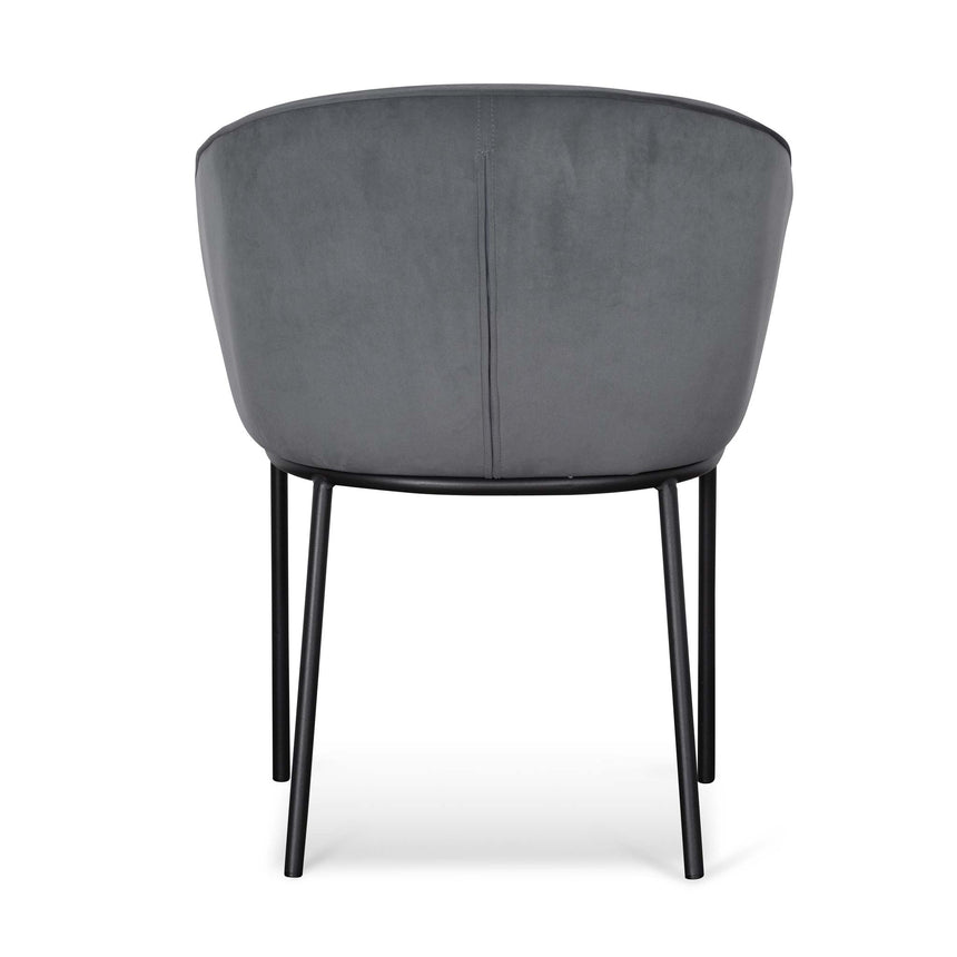 grey velvet dining chairs with black legs