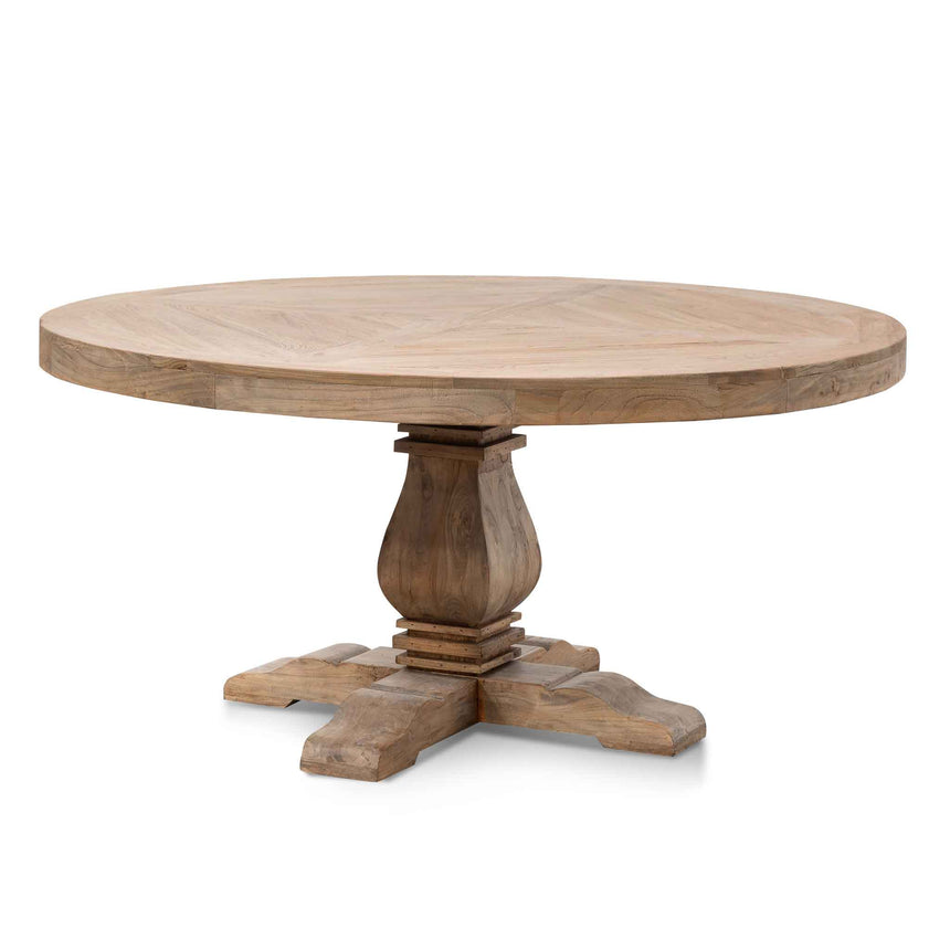 natural wood dining table round