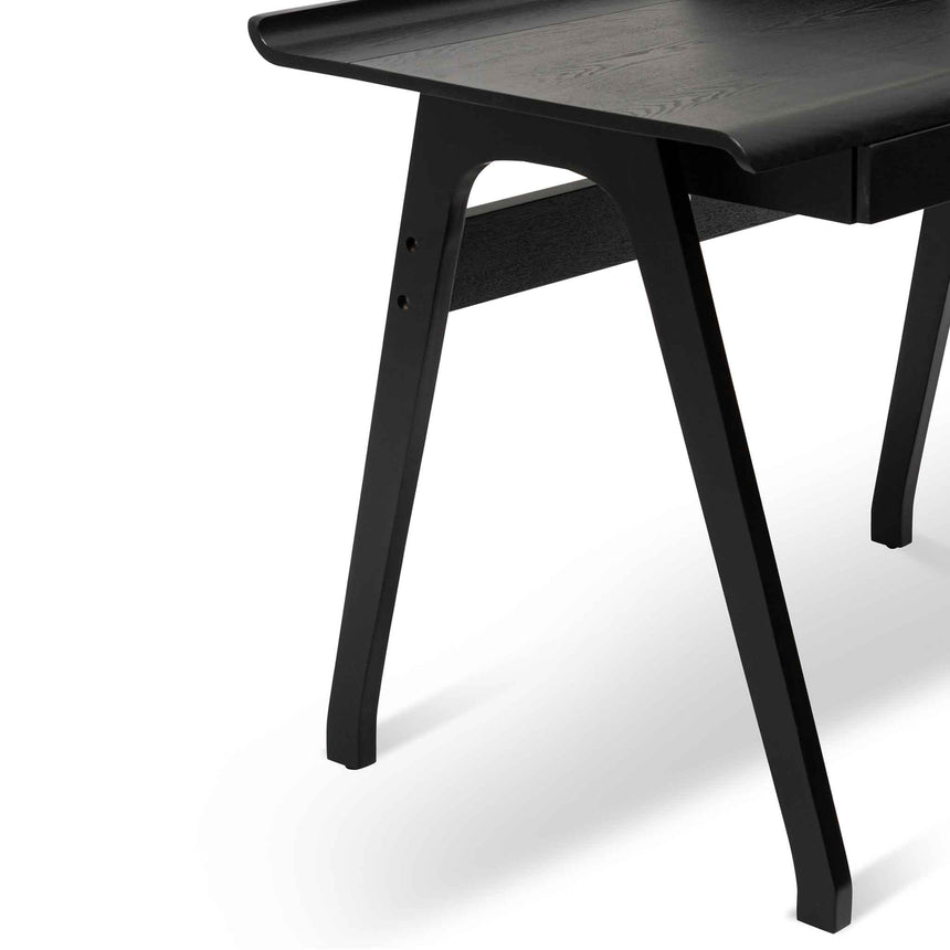 compact black desk