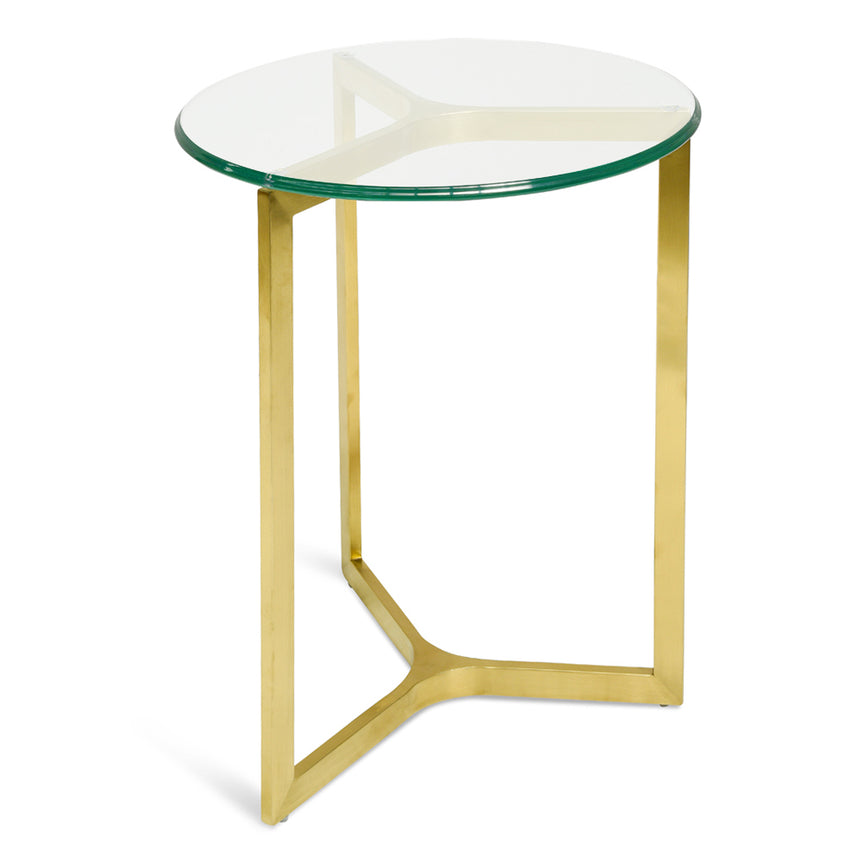 oval glass end table