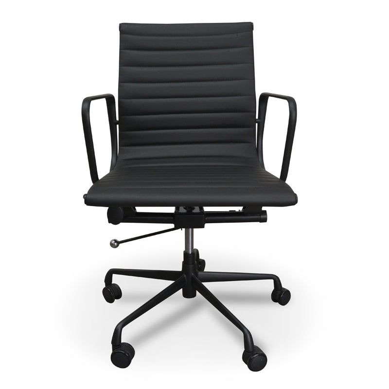 COC121 PU Leather Office Chair - Full Black | Calibre Furniture