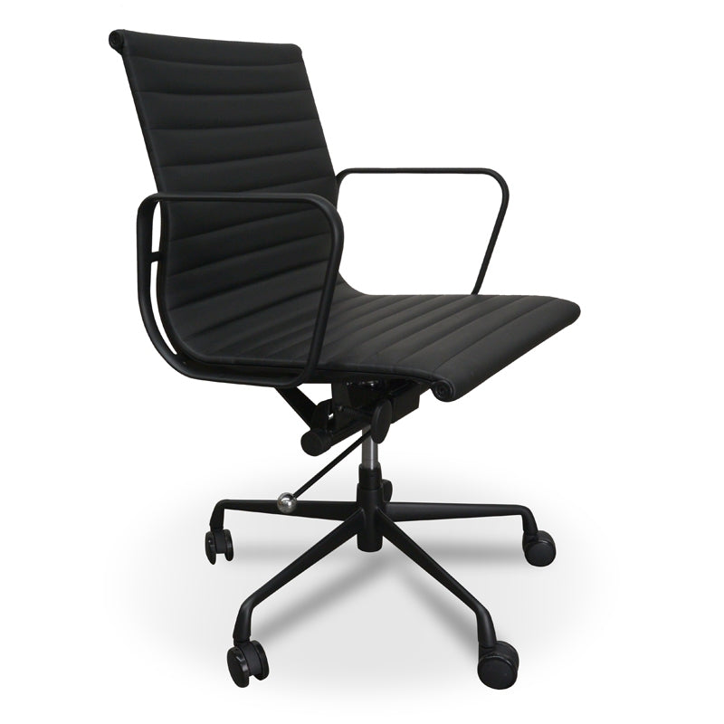 COC121 PU Leather Office Chair - Full Black | Calibre Furniture