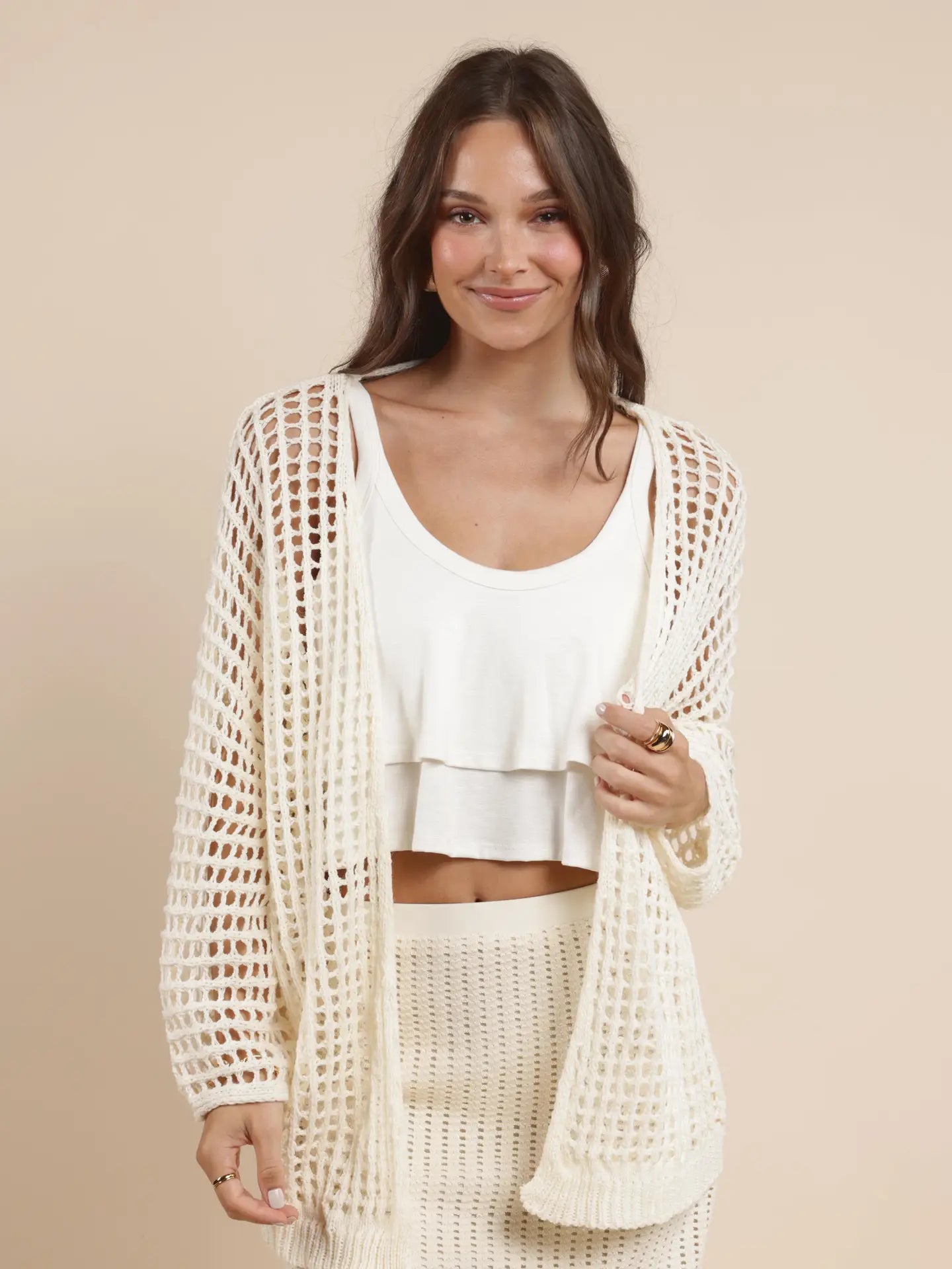 Breezy Open Knit Cardi